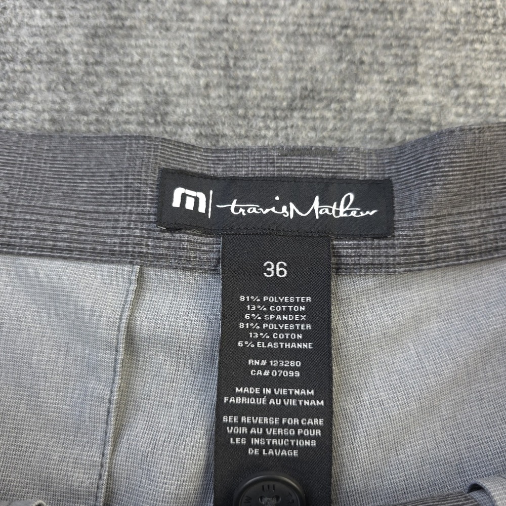 Travis Mathew Shorts 36 Gray‎ Solid 9" Inseam Pockets Stretch Golf - Picture 2 of 8